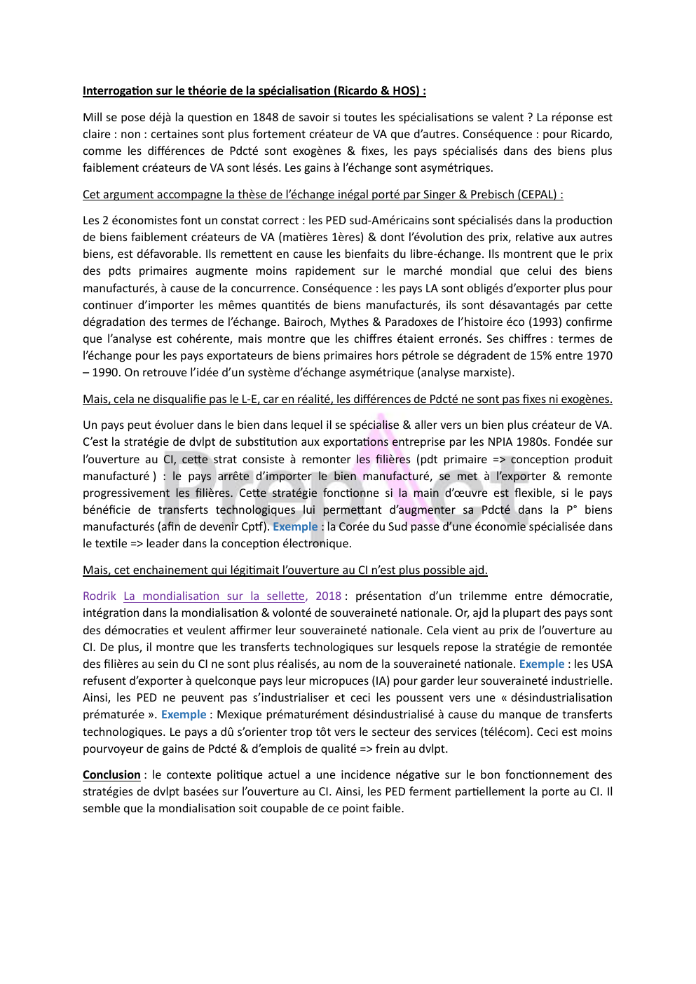 Aperçu fiche Mondialisation